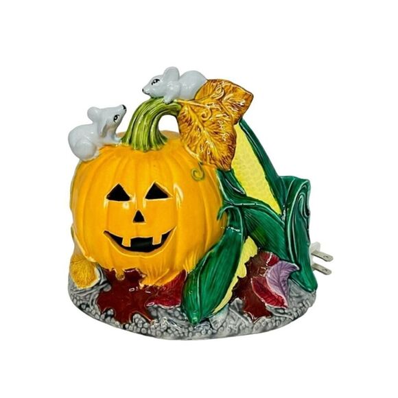 Halloween Jack O Lantern Mice Mouse Light Working 1987 - Picture 2 of 7